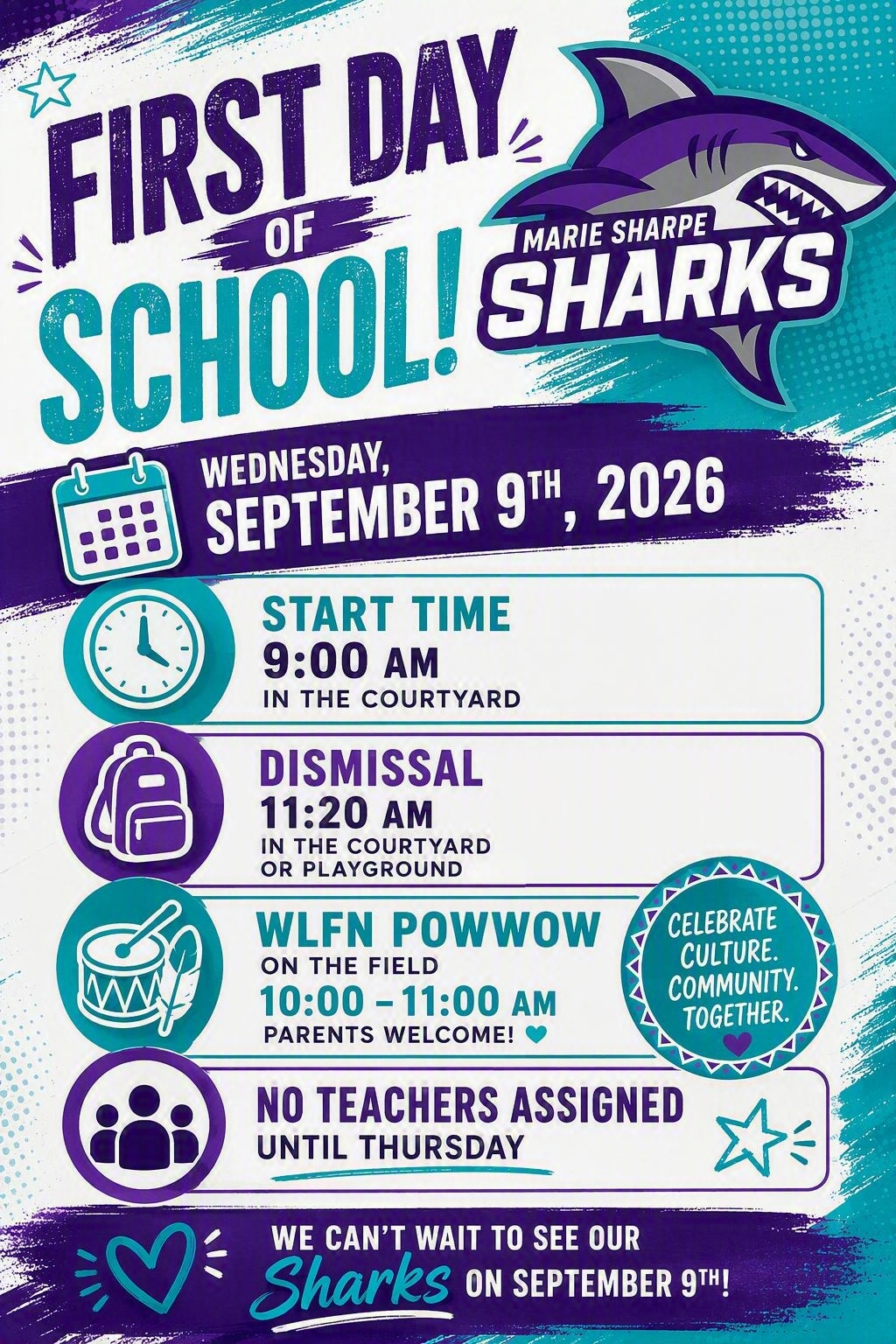 First Day Sept. 9 2026